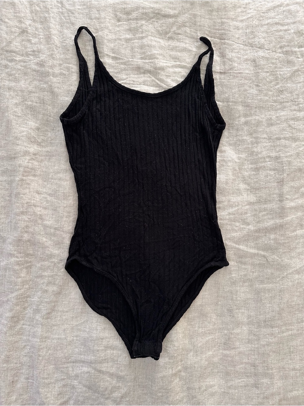 Urban Outfitters Black Ribbed Tank Bodysuit